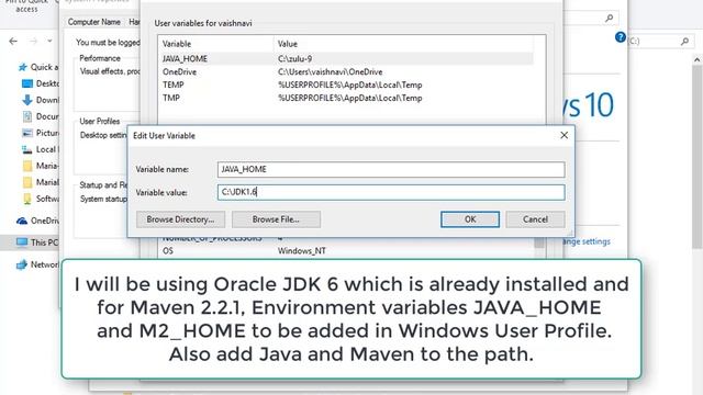 Maven 2.2.1 Installation in Windows 10 with Oracle JDK 6 (Java 6) смотреть онлайн