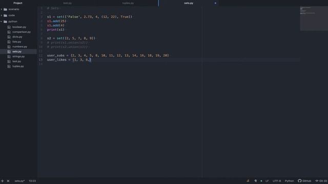 Сеты в Python | Базовый курс. Программирование на Python смотреть онлайн