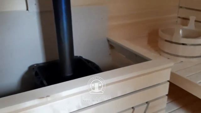 Красивейшая баня «Бурже» с отделкой фасадной плиткой Технониколь Hauberk смотреть онлайн