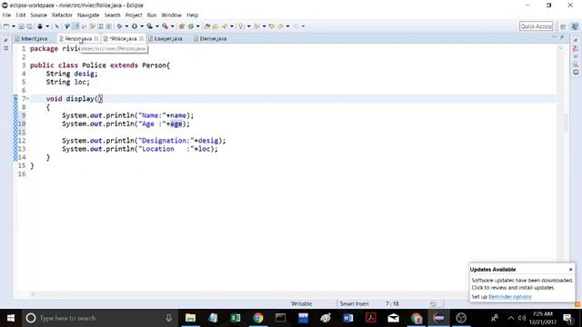 Constructor calling in Inheritance in Java; Use of Same name for methods of same work(in Telugu) смотреть онлайн