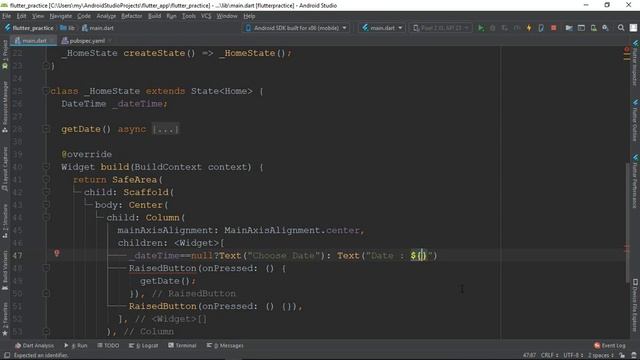 45. DateTime picker in flutter | flutter date picker | flutter bangla tutorial смотреть онлайн