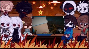 || Реакция мифов на фрагменты(с Флаской и Скретчем) из видео Берга || 2/4 || by Tizz666_ ||