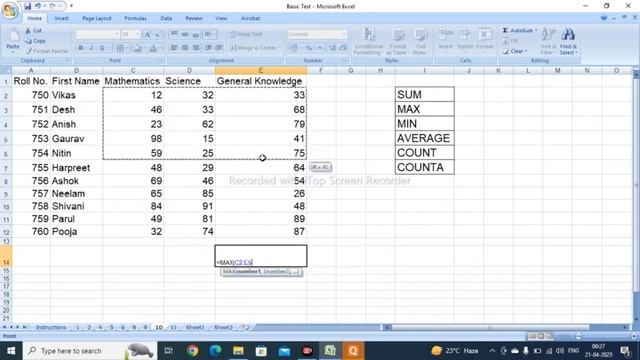 Top 6 Most Important Formulas | Basic formula in Excel | Excel for fresher | Data Entry | #excel смотреть онлайн