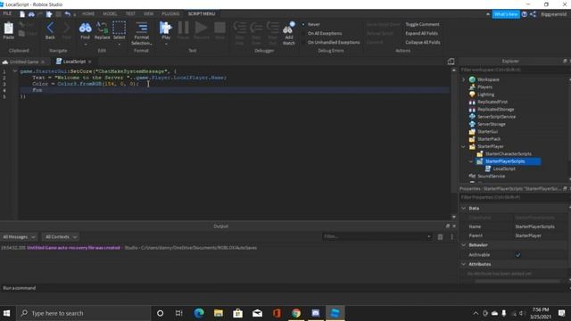 How to make SERVER/SYSTEM MESSAGES in ROBLOX STUDIO 2021! смотреть онлайн