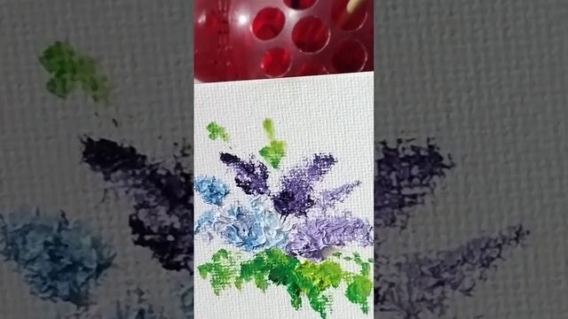 туториал процесс рисования цветы сирени маслом tutorial process flowers painting #shortsart #art # смотреть онлайн