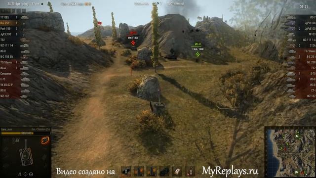 WOT: Южный берег - Bat Chatillon 25 t - 5 фрагов смотреть онлайн