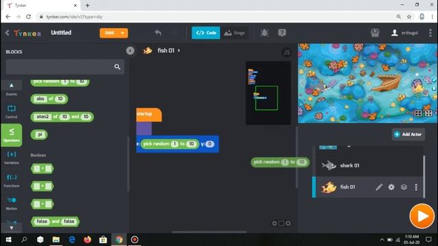 Tutorial Membuat Game Shark Attack смотреть онлайн