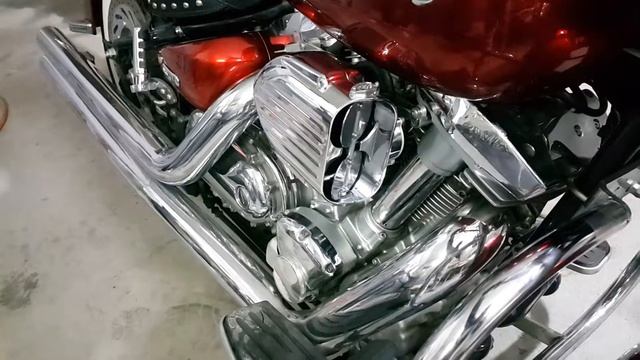 Yamaha Wild Road Star Custom XV1600 HOK Candy Red Hypercharger Sound смотреть онлайн