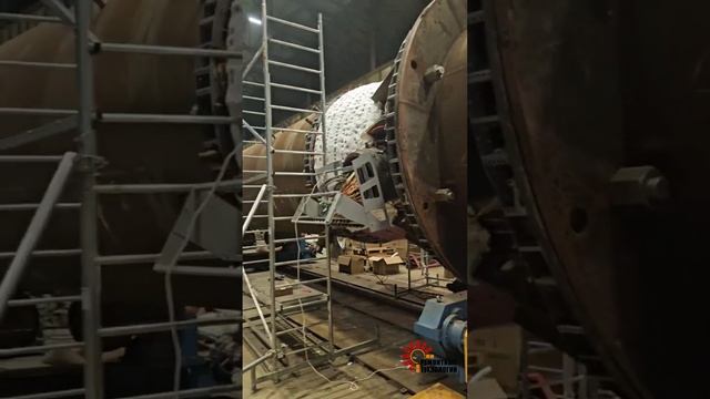 Термообработка замыкающего сварного шва аппарата #heattreatment #термообработкасварныхшвов