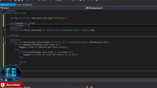 como calcular edad entre fechas con datetimepicker en visual basic .net смотреть онлайн