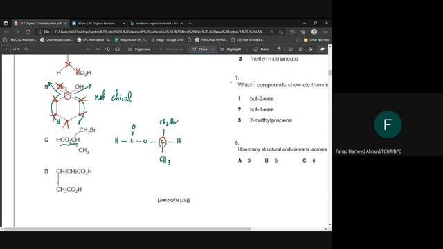 Live Class - 05July2021- AS Chemistry - Isomerism -Types of Isomers - Past Paper Practice on Isomer смотреть онлайн