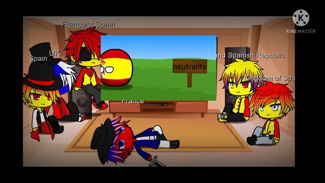 gacha club countryhumans react to Countryballs | modern History of Spain смотреть онлайн