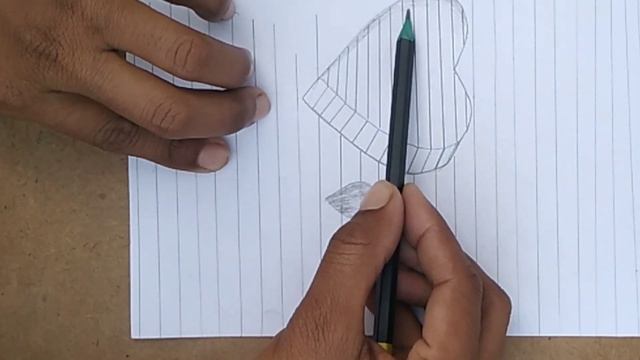 How to draw 3d heart love / Drawing love on line paper - very easy pencil sketch смотреть онлайн