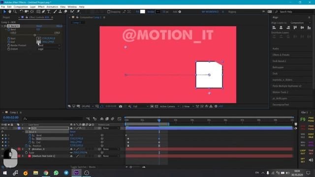 Как сделать инерцию объекта в Афтер Эффектс. Эффект CC Bend it | Уроки по After Effects | Motion_it смотреть онлайн