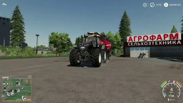 ФС 19: Что будет если на самый маленький комбайн зацепить самую большую жатку?! смотреть онлайн