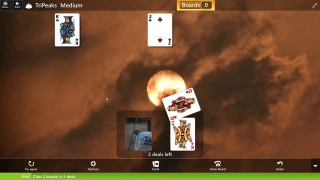 Star Club/TriPeaks Medium II/Game No 01/Clear 2 Boards in 3 Deals/ Microsoft Solitaire Collection смотреть онлайн