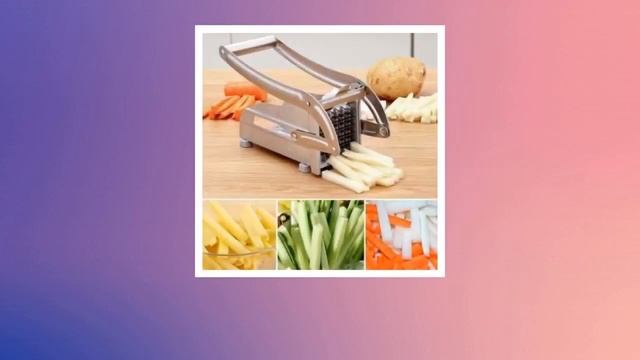 Stainless Steel French Fries and Potato Cutter with 2 Different Blades смотреть онлайн