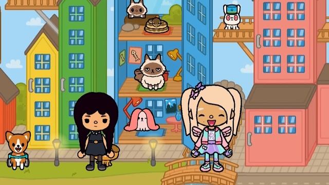 24 часа в РОЗОВОМ или ЧЁРНОМ цвете в Тока Бока ?? Цветной Челлендж в Toca Life World смотреть онлайн