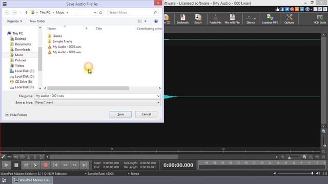 How to Change to MP3 Format | WavePad Audio Editing Software Tutorial смотреть онлайн