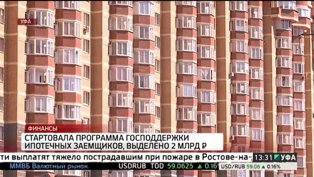 Стартовала программа господдержки ипотечных заемщиков, выделено 2 млрд руб. смотреть онлайн