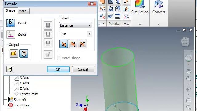 Simple Extrusion Using Autodesk Inventor 2010.mp4 смотреть онлайн