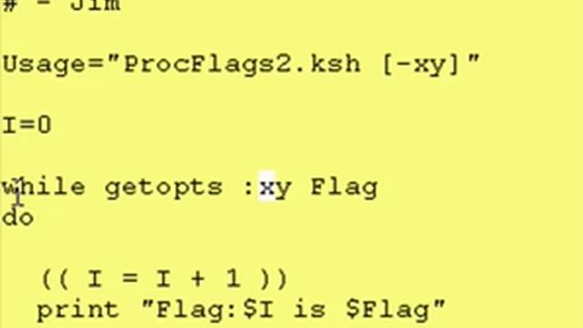 Intro To Korn Shell - 15b - Command Line Flags w/ while loop смотреть онлайн