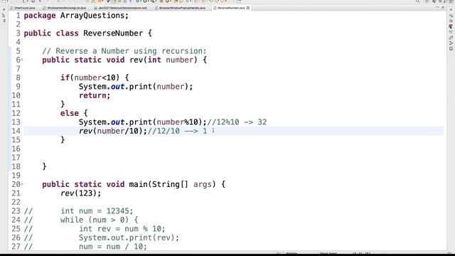 Reverse A Number using Recursion - Java Interview Question смотреть онлайн