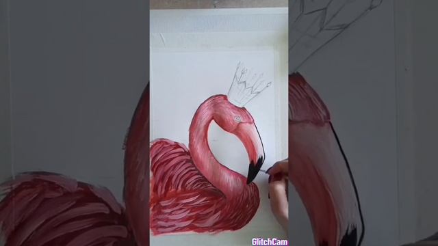 Рисуем фламинго гуашью смотреть онлайн