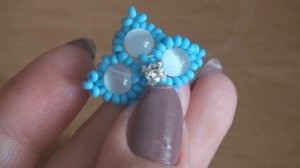 #МК - Сережки "Снежинки" из бусин и бисера