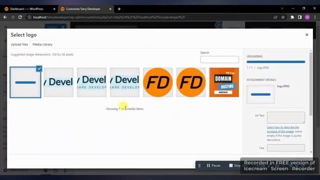 Add Logo in WordPress Website | WordPress Tutorial for Beginners 2023 | Farry Developer #04 смотреть онлайн