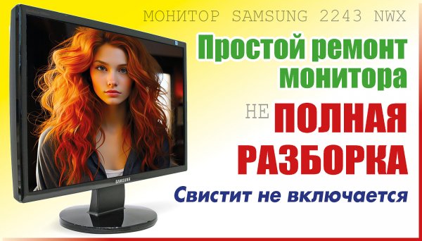 Простой ремонт монитора Samsung 2243 NWX