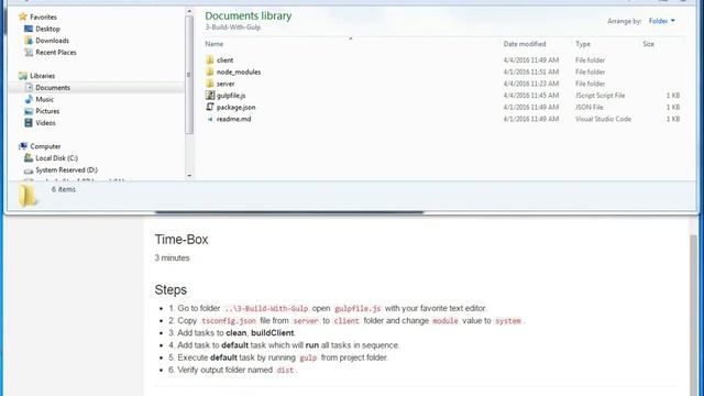 Mean Stack with Typescript and Angular 2 - 3. Create Gulp Tasks (1st video) смотреть онлайн