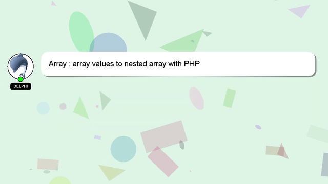 Array : array values to nested array with PHP смотреть онлайн