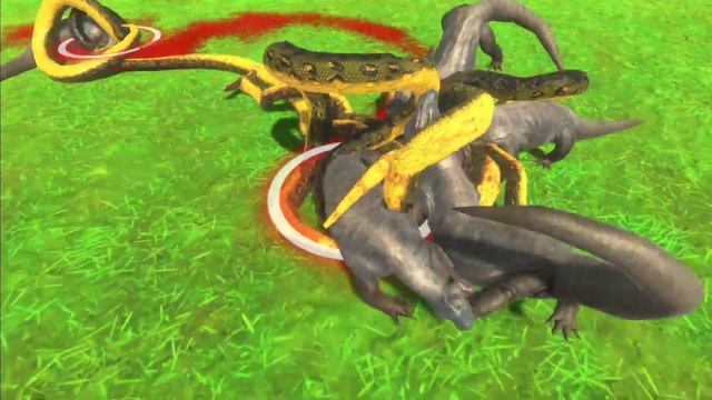Comodo Dragon Vs Big Anaconda Deadly Fight / Animal Revolt Simulator GAMEPLAY смотреть онлайн