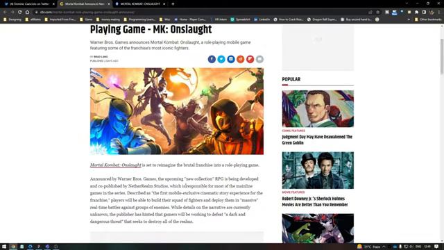 Mortal Kombat ONSLAUGHT New RPG Game is Coming in 2023 for Mobile Platform смотреть онлайн