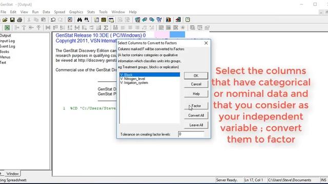 How to import excel data sheet in GenStat смотреть онлайн