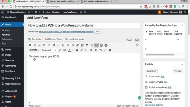 Add a PDF to a WordPress Website смотреть онлайн