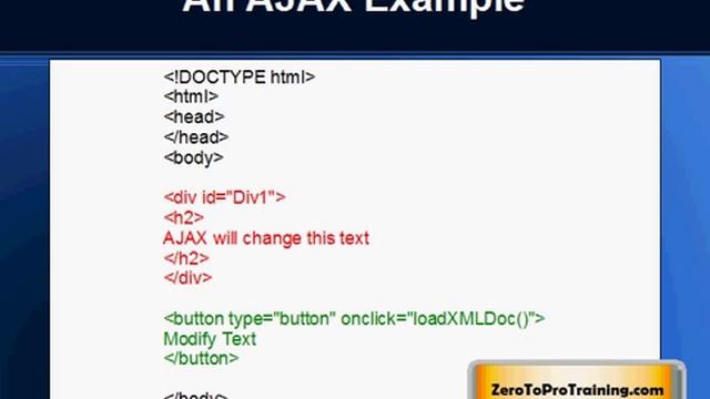 AJAX Training - Part 3 - An Ajax Example смотреть онлайн