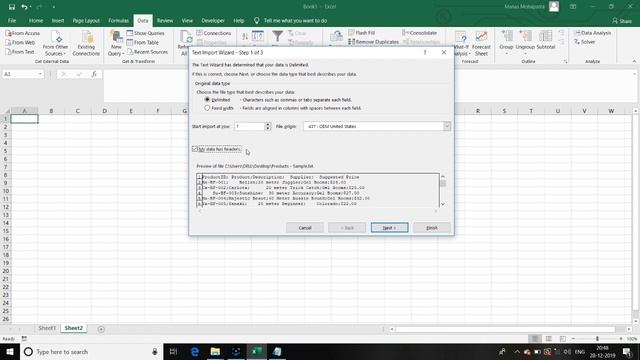 How to import data from .txt file to Excel смотреть онлайн