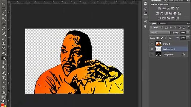 -I Have a Dream- MLK Stamp - Photoshop CS6 2013 смотреть онлайн
