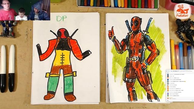 Смотрим рисунки Супер Героев с трансляции РыбаКит смотреть онлайн