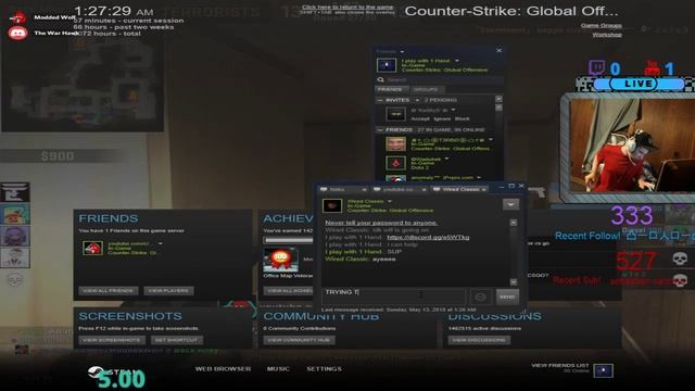 1 Handed CSGO+ Gut Knife Freehand Giveaway@ 1000 Subs! смотреть онлайн