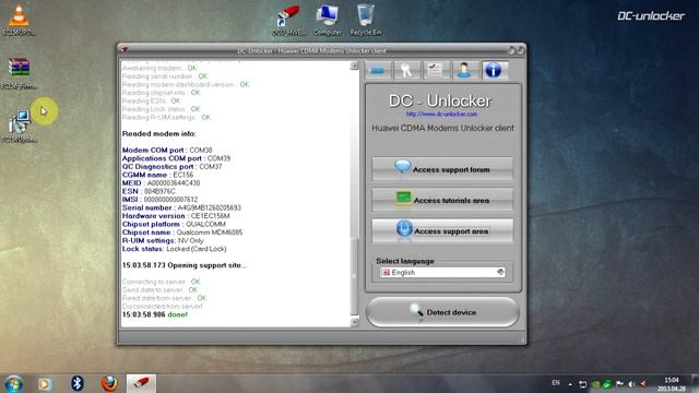 Huawei EC156 unlock tutorial by DC-unlocker смотреть онлайн