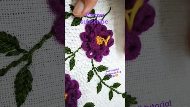 Hand embroidery/hand embroidery on flower/french khots смотреть онлайн