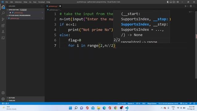 prime number program in python|| Python || Very easy code in Python ||Coding||by vivek||mp смотреть онлайн