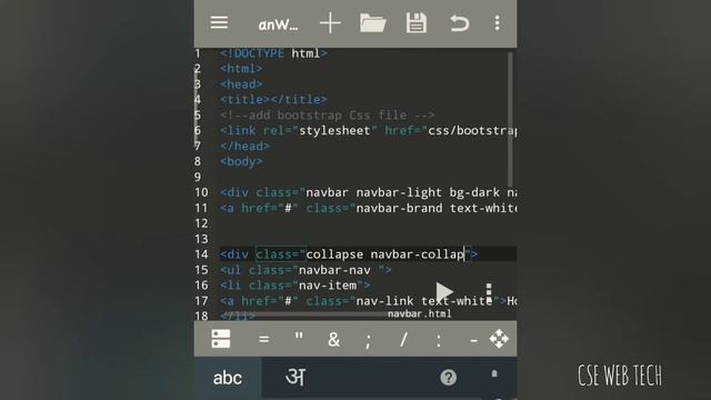 how to create a navbar with bootstrap in Android mobile смотреть онлайн