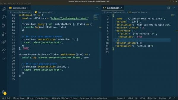 The activeTab permission - Chrome Extension tutorial