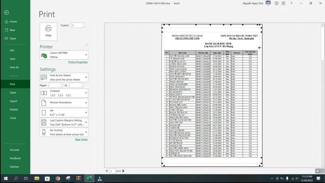 Cách căn chỉnh lề in trang tính trong Excel vừa khổ trang giấy A4❤ Việt Nam Channel ❤ смотреть онлайн