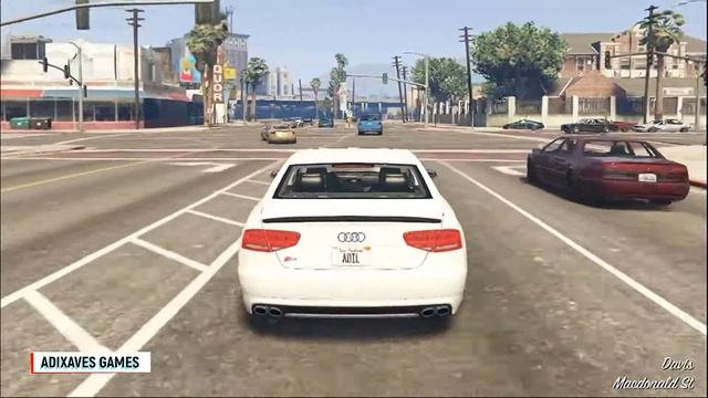 Audi S8 (D4) 2013 | GTA V Real Life Mods | Vehicle TestDrive Review | GTA 5 Gameplay @ 60FPS смотреть онлайн