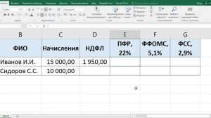 Как рассчитать подоходный налог и страховые взносы в экселе